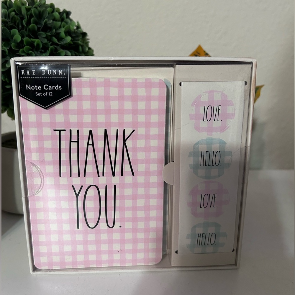 Rae Dunn Thank You Notecards set of 12 - Picture 5 of 8